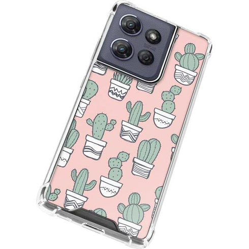 Pink Cactus Moto G Power 5G (2025) Clear Case